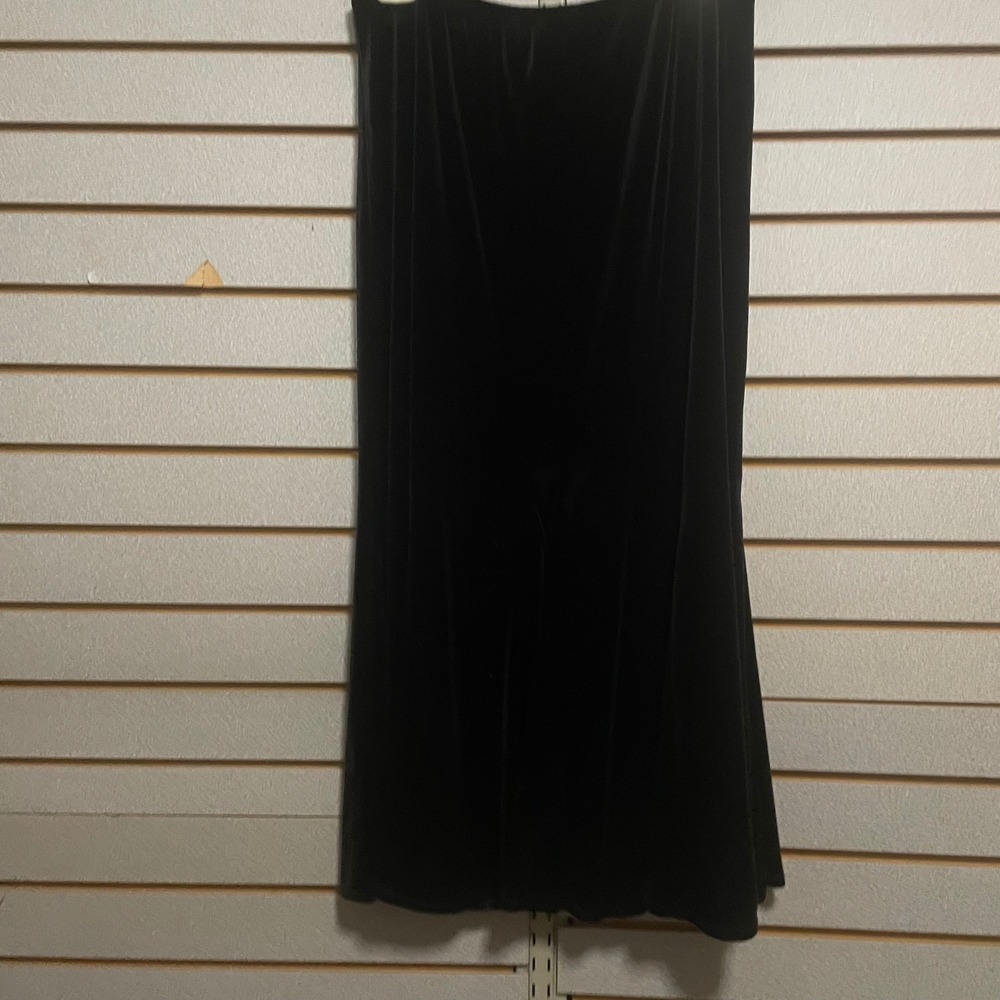 Elementz Black Velvet Maxi Skirt Womens Medium Elegant Evening Party M